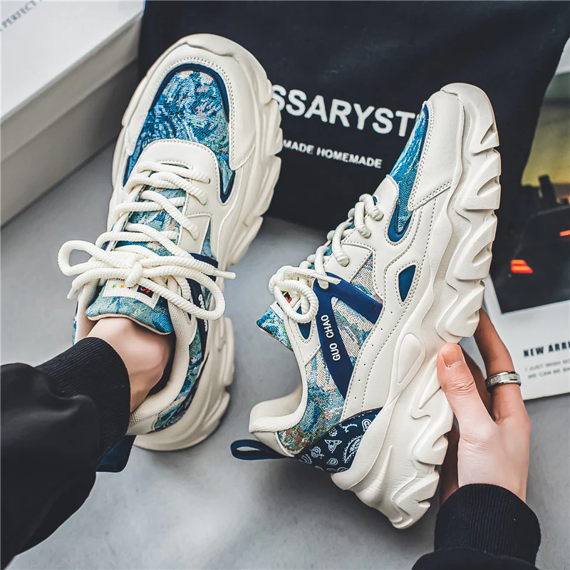 Damen Sportliche Chunky Sneakers mit atmungsaktiver Obermaterialkombination Heidi Mode - Image 2