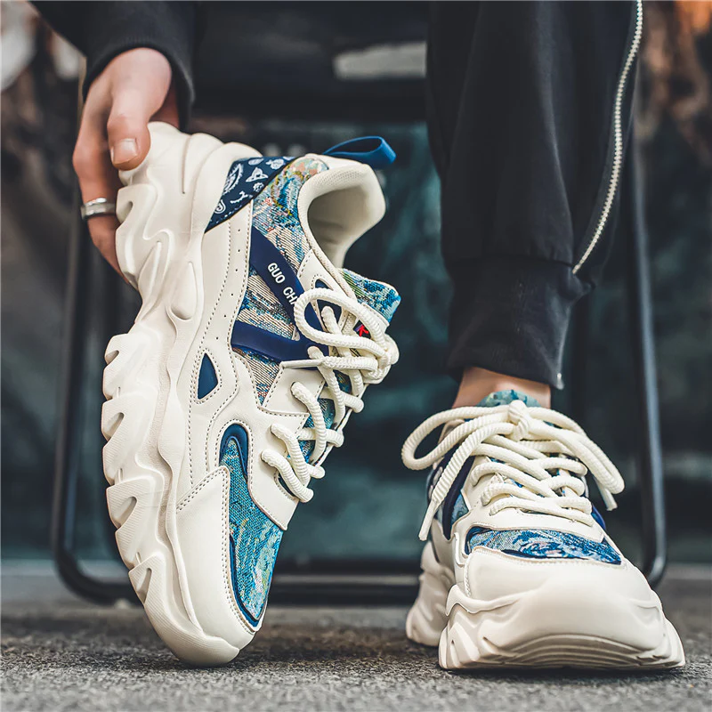 Damen Sportliche Chunky Sneakers mit atmungsaktiver Obermaterialkombination Heidi Mode - Image 4