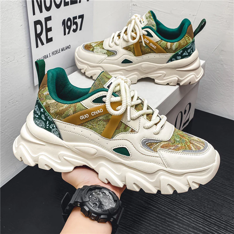 Damen Sportliche Chunky Sneakers mit atmungsaktiver Obermaterialkombination Heidi Mode - Image 6