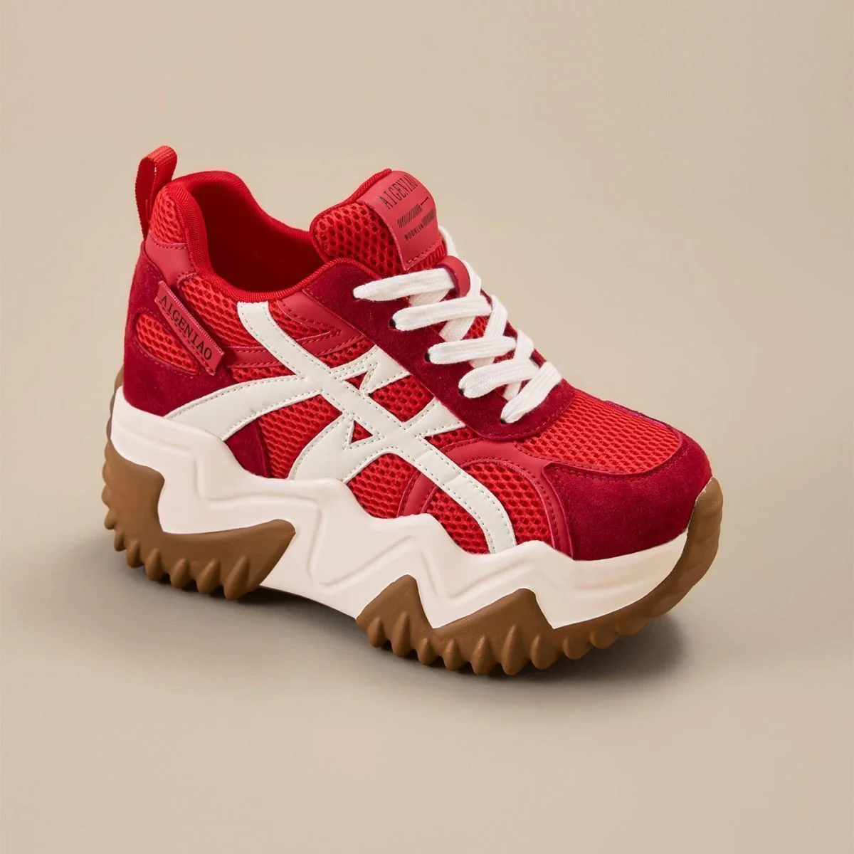 Damen Sportliche Chunky Sneakers mit ausgeprägter Profilsohle und atmungsaktivem Obermaterial Heidi Mode - Image 2