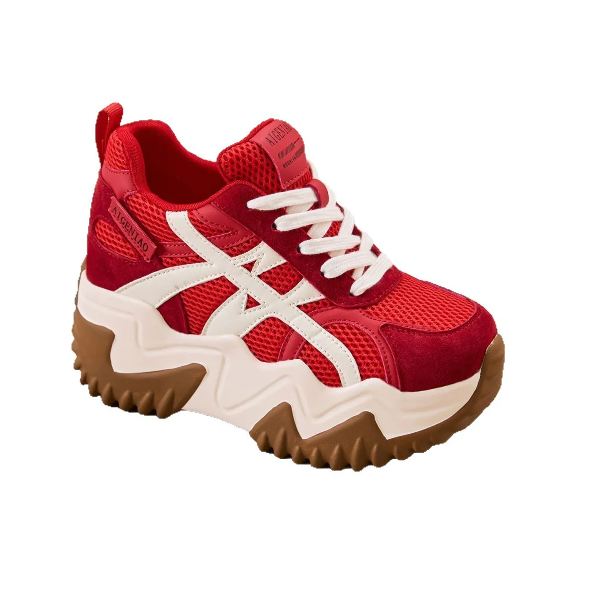 Damen Sportliche Chunky Sneakers mit ausgeprägter Profilsohle und atmungsaktivem Obermaterial Heidi Mode - Image 5