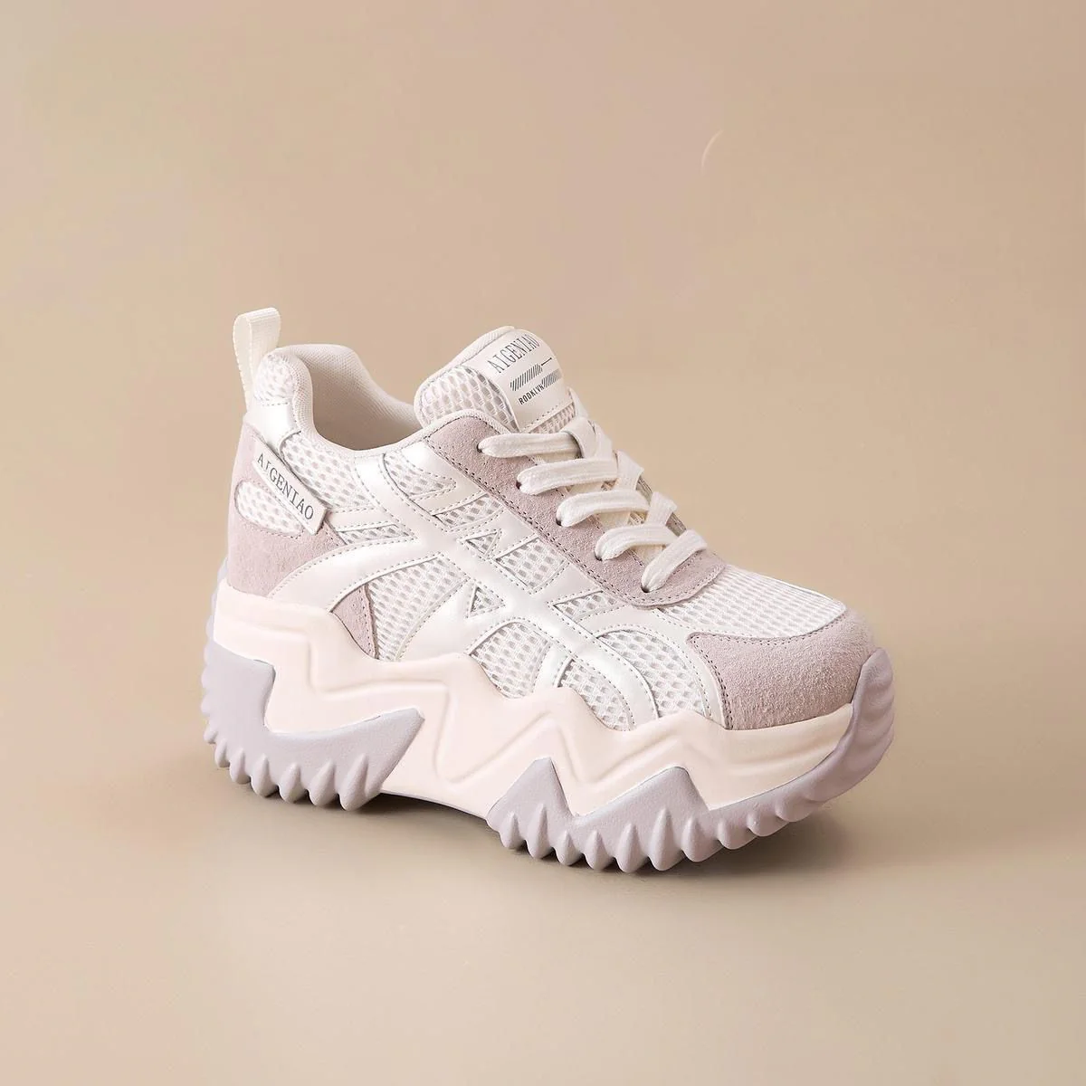 Damen Sportliche Chunky Sneakers mit ausgeprägter Profilsohle und atmungsaktivem Obermaterial Heidi Mode - Image 7