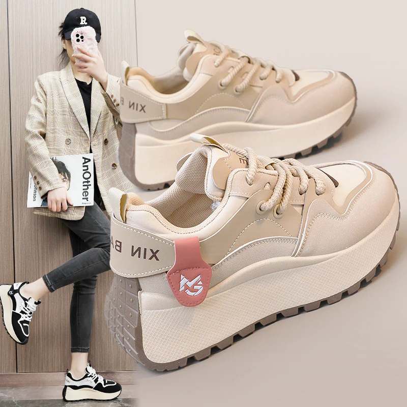 Damen Sportliche Chunky Sneakers mit dämpfender Sohle und atmungsaktivem Obermaterial Heidi Mode