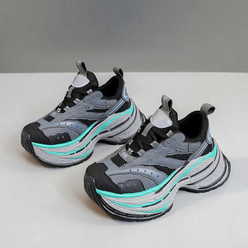 Damen Sportliche Chunky Sneakers mit ergonomischer Dämpfung und atmungsaktiver Mesh-Oberfläche Heidi Mode - Image 6
