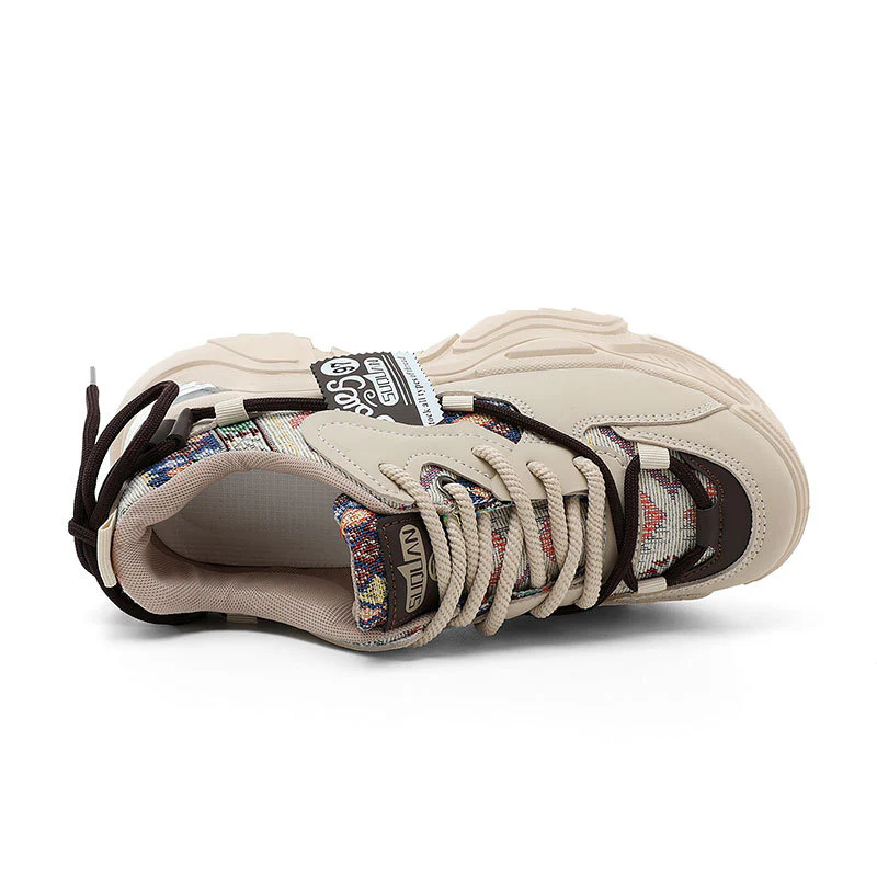 Damen Sportliche Chunky Sneakers mit exklusivem Mustermix und strapazierfähigem Obermaterial Heidi Mode - Image 2