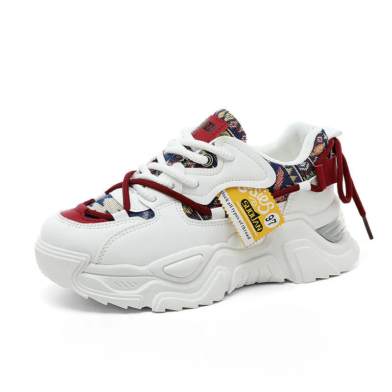 Damen Sportliche Chunky Sneakers mit exklusivem Mustermix und strapazierfähigem Obermaterial Heidi Mode - Image 5