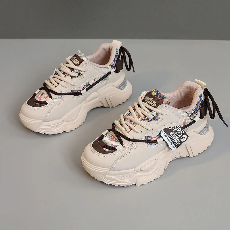 Damen Sportliche Chunky Sneakers mit exklusivem Mustermix und strapazierfähigem Obermaterial Heidi Mode - Image 6