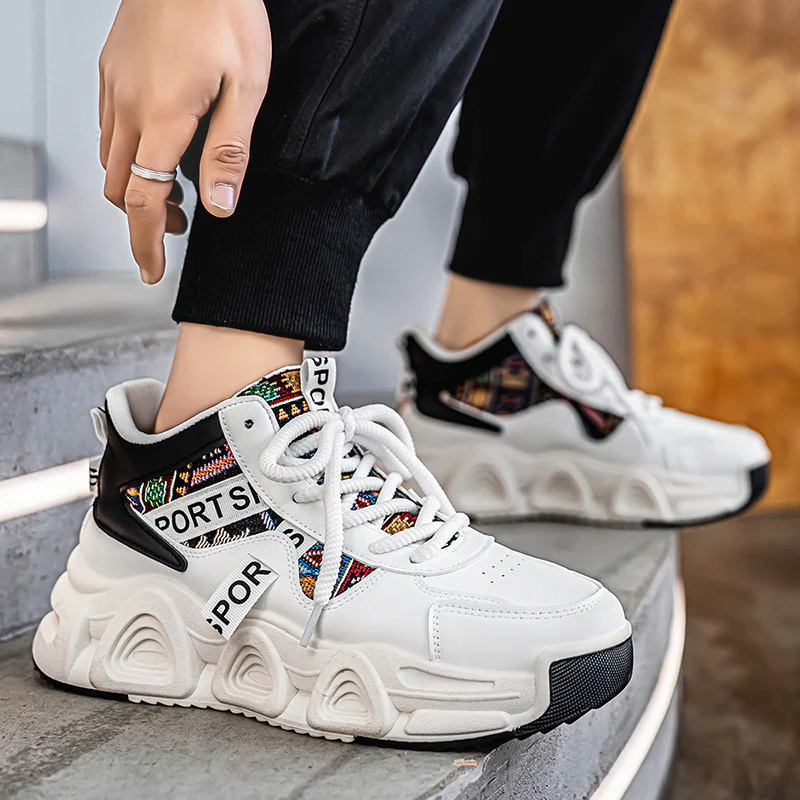 Damen Sportliche Chunky Sneakers mit farbenfrohem Muster und stabiler Sohle Heidi Mode - Image 2