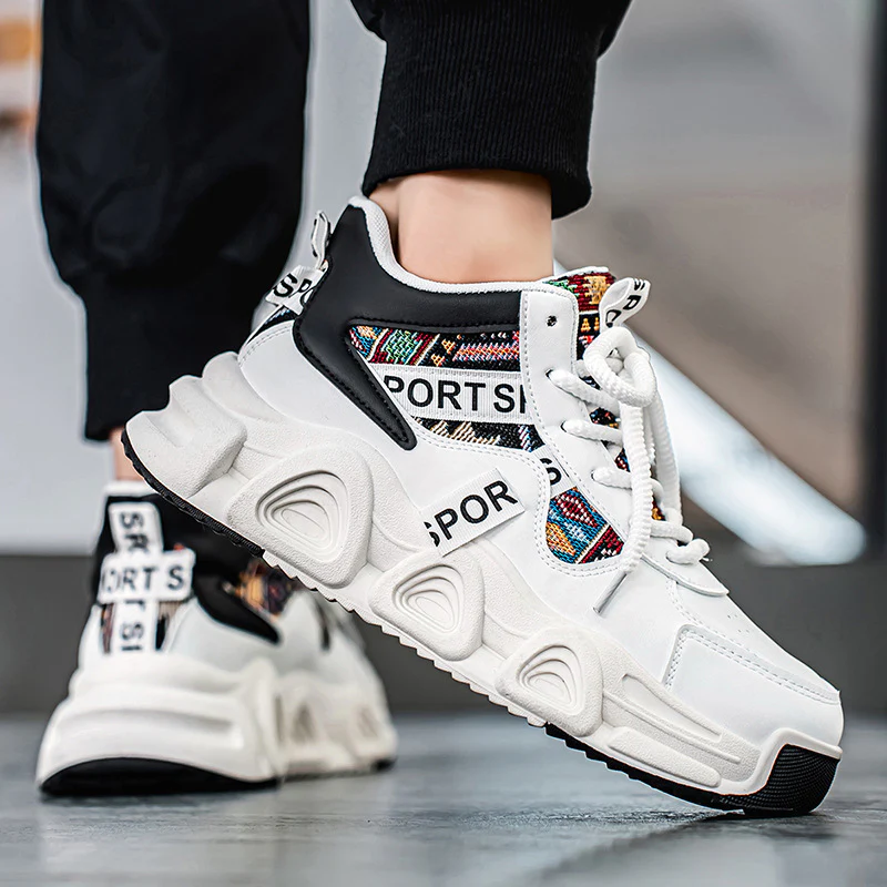 Damen Sportliche Chunky Sneakers mit farbenfrohem Muster und stabiler Sohle Heidi Mode - Image 3