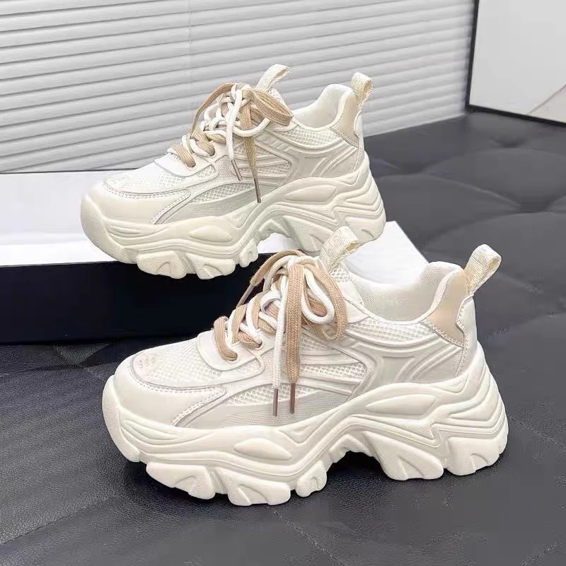 Damen Sportliche Chunky Sneakers mit hochflexiblem Sohlenprofil Heidi Mode