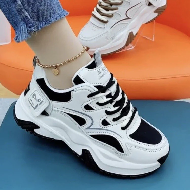 Damen Sportliche Chunky Sneakers mit modischem Design und stoßdämpfenden Eigenschaften Heidi Mode