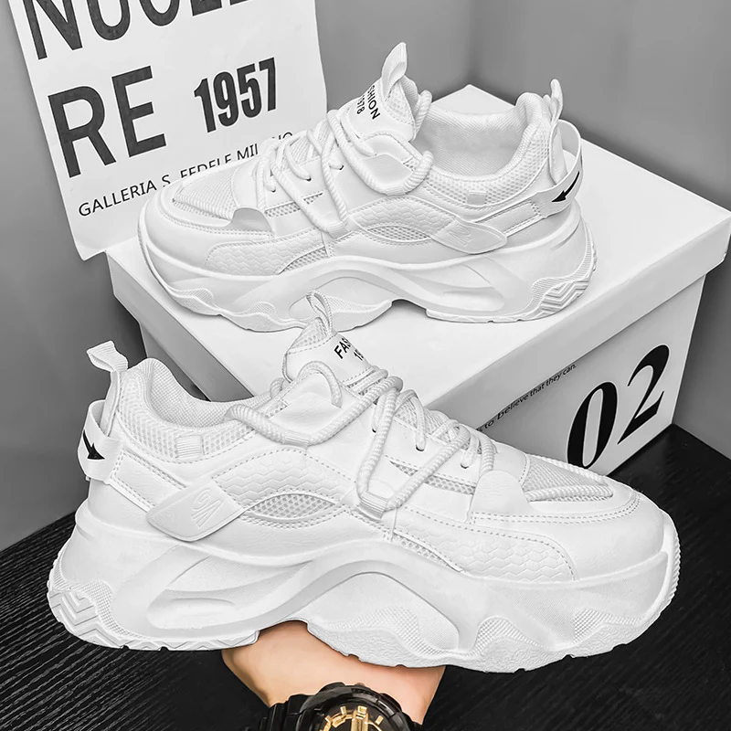 Damen Sportliche Chunky Sneakers mit robustem Design und atmungsaktiver Obermaterialstruktur Heidi Mode - Image 4