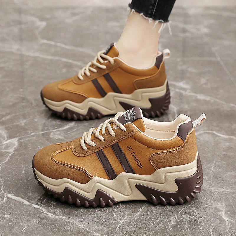 Damen Sportliche Chunky Sneakers mit rutschfester Sohle und atmungsaktivem Obermaterial Heidi Mode - Image 3