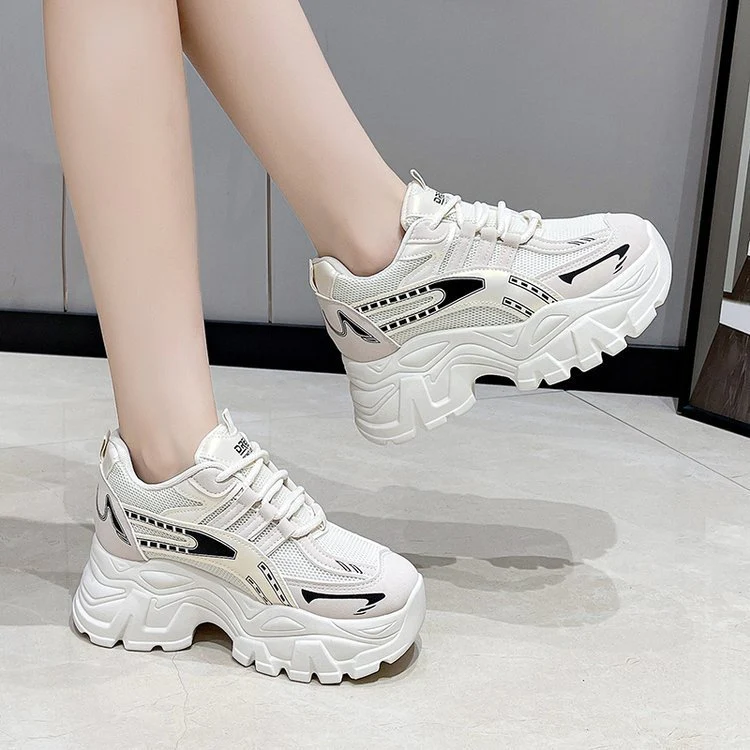 Damen Sportliche Chunky Sneakers mit rutschfester Sohle und atmungsaktivem Obermaterial Heidi Mode