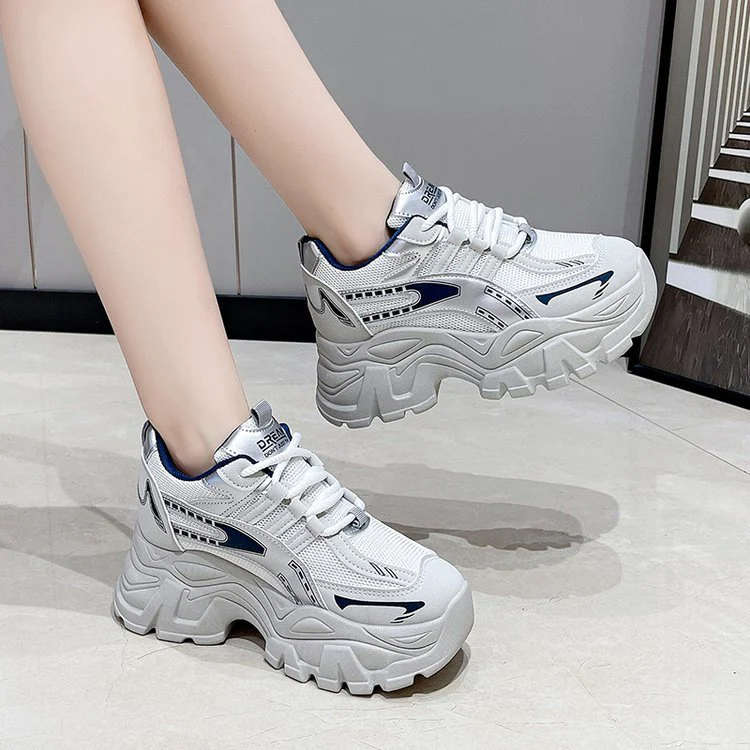 Damen Sportliche Chunky Sneakers mit rutschfester Sohle und atmungsaktivem Obermaterial Heidi Mode - Image 2