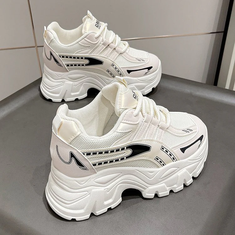 Damen Sportliche Chunky Sneakers mit rutschfester Sohle und atmungsaktivem Obermaterial Heidi Mode - Image 3