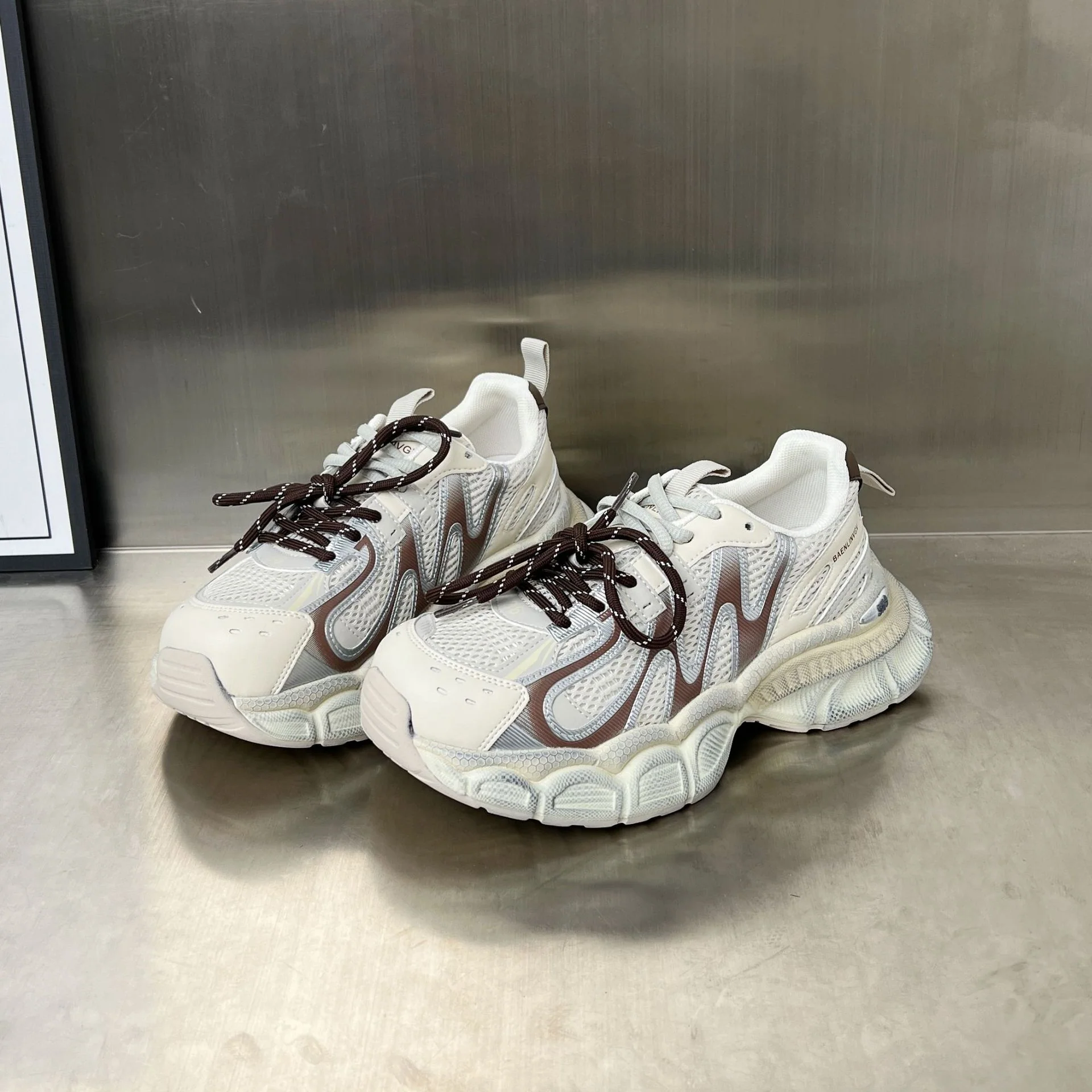 Damen Sportliche Chunky Sneakers mit rutschfester Sohle und atmungsaktivem Obermaterial Heidi Mode