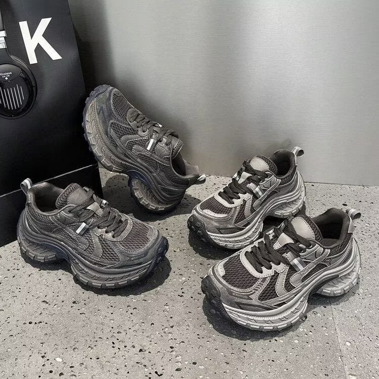 Damen Sportliche Chunky Sneakers mit rutschfester Sohle und atmungsaktiver Mesh-Konstruktion Heidi Mode - Image 2