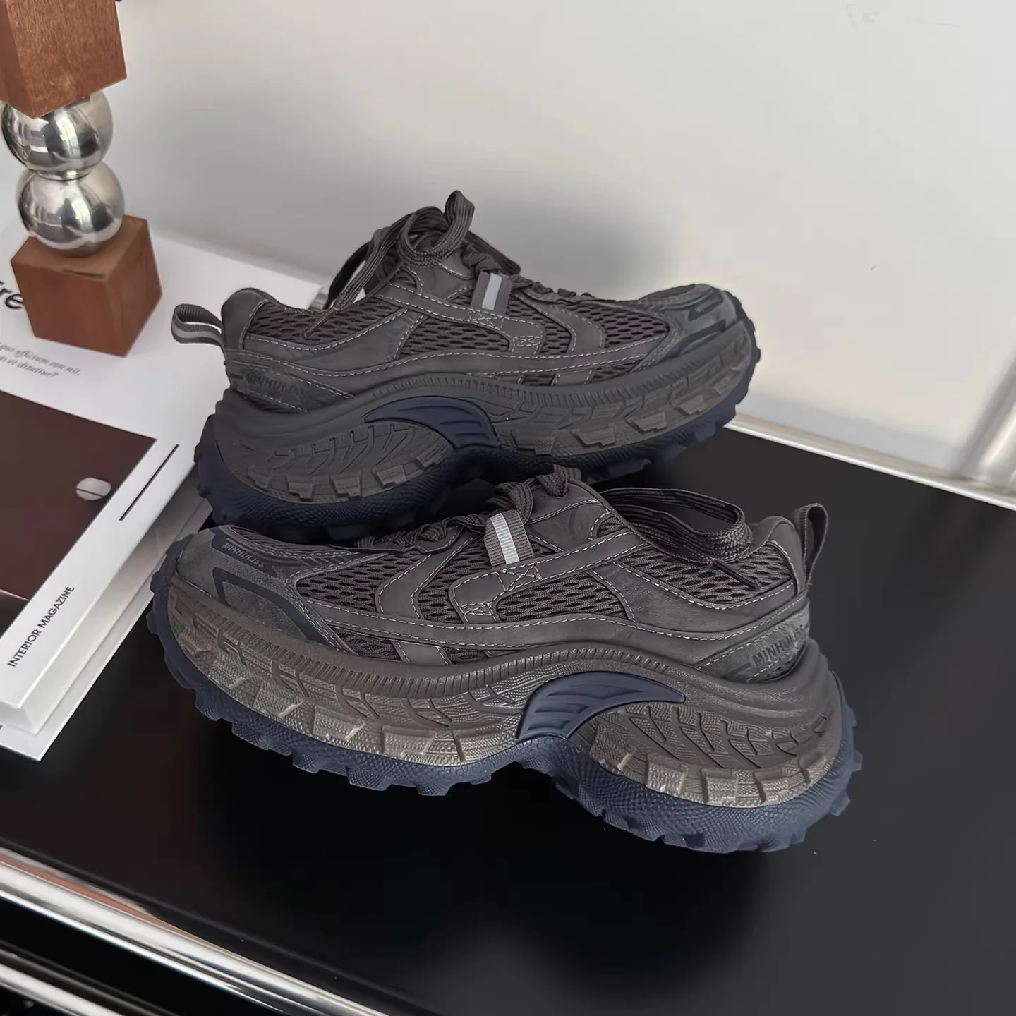 Damen Sportliche Chunky Sneakers mit rutschfester Sohle und atmungsaktiver Mesh-Konstruktion Heidi Mode - Image 7