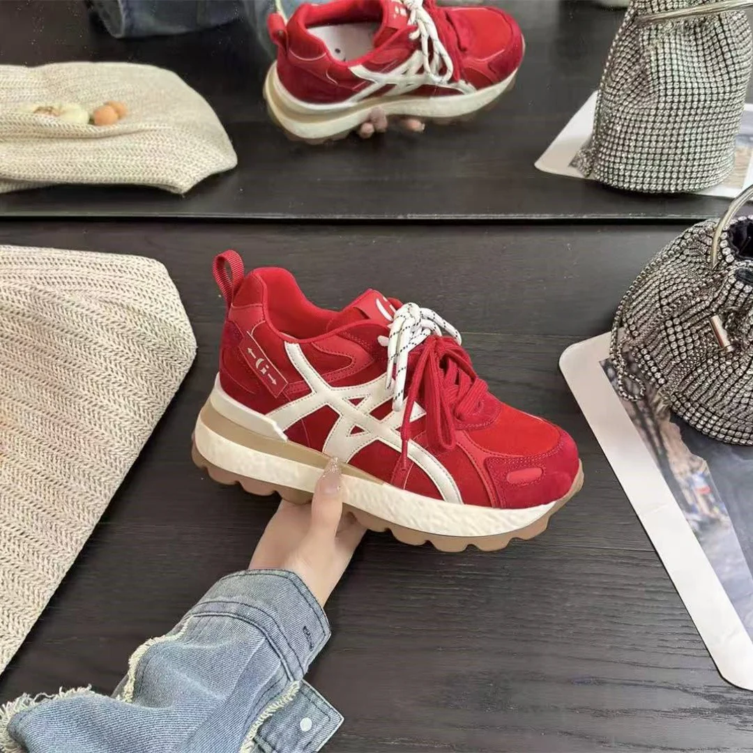 Damen Sportliche Chunky Sneakers mit rutschfester Sohle und atmungsaktiver Obermaterialstruktur Heidi Mode - Image 7