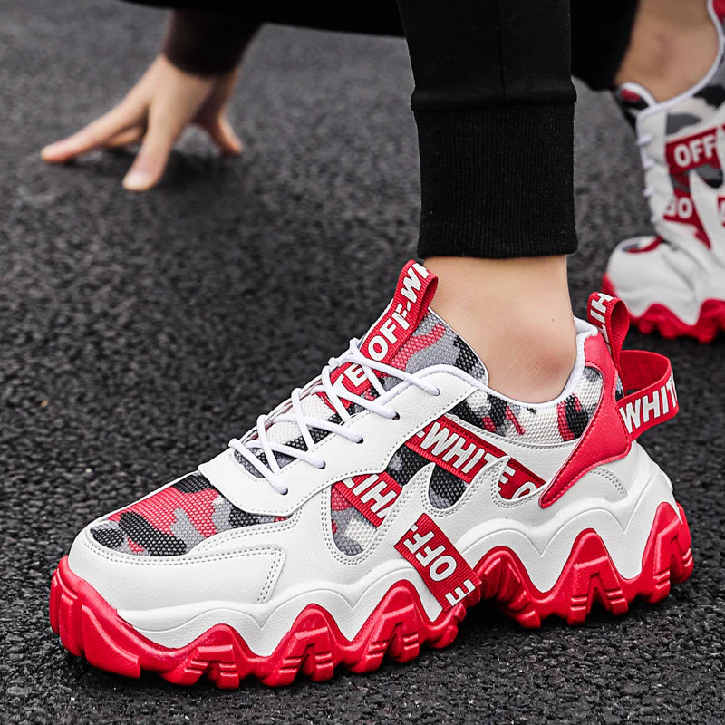 Damen Sportliche Chunky Sneakers mit strapazierfähigem Obermaterial und rutschfester Sohle Heidi Mode - Image 4