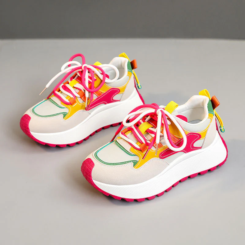 Damen Sportliche Chunky Sneakers mit verspieltem Farbdesign Heidi Mode - Image 6