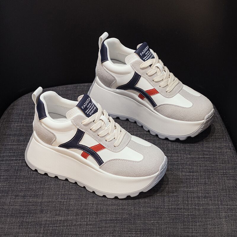 Damen Sportliche Damen Sneaker mit hohem Plateau und hochwertiger Dämpfung Heidi Mode