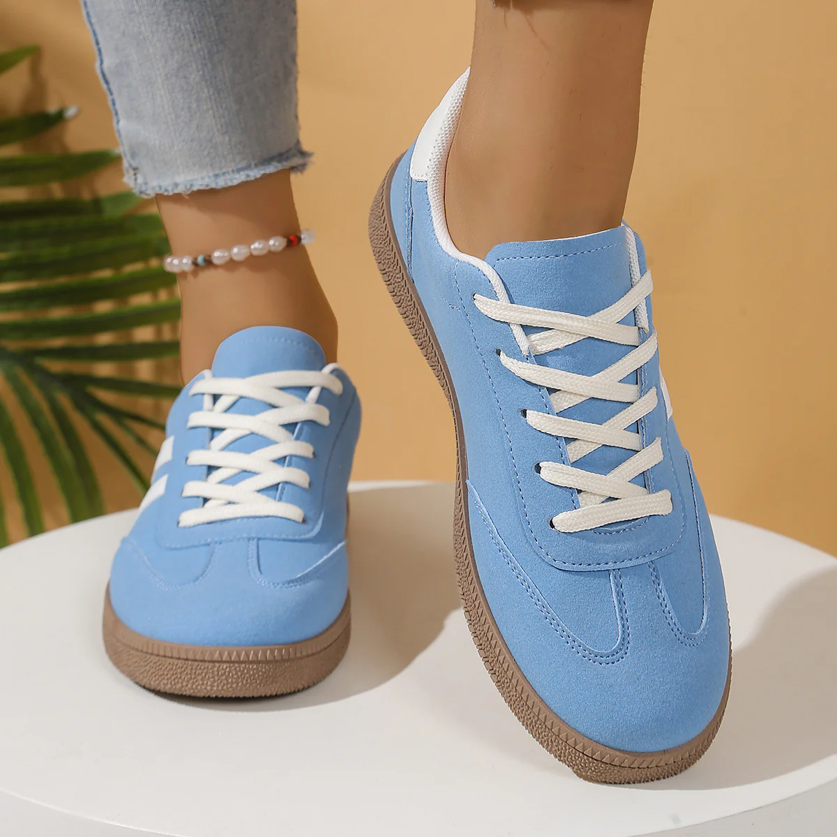 Damen Sportliche Freizeitschuhe mit atmungsaktiver Oberflächenstruktur und rutschfester Sohle Heidi Mode