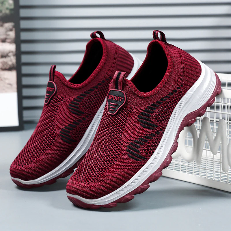 Damen Sportliche Freizeitschuhe mit elastischem Strickdesign Heidi Mode - Image 2