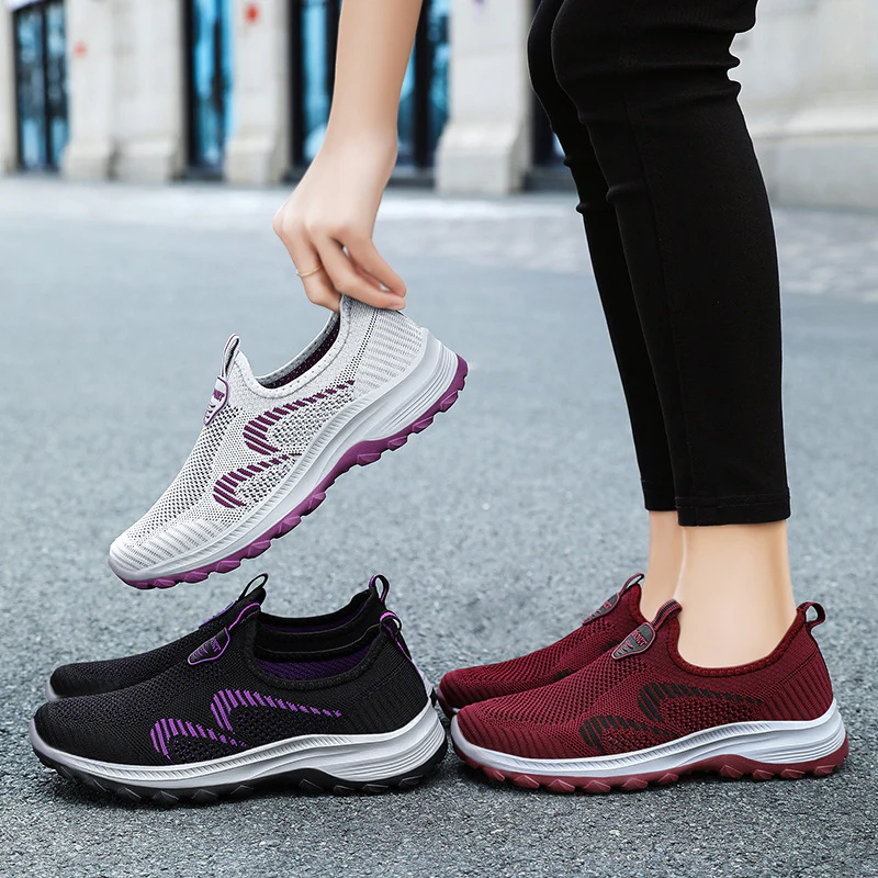 Damen Sportliche Freizeitschuhe mit elastischem Strickdesign Heidi Mode - Image 3