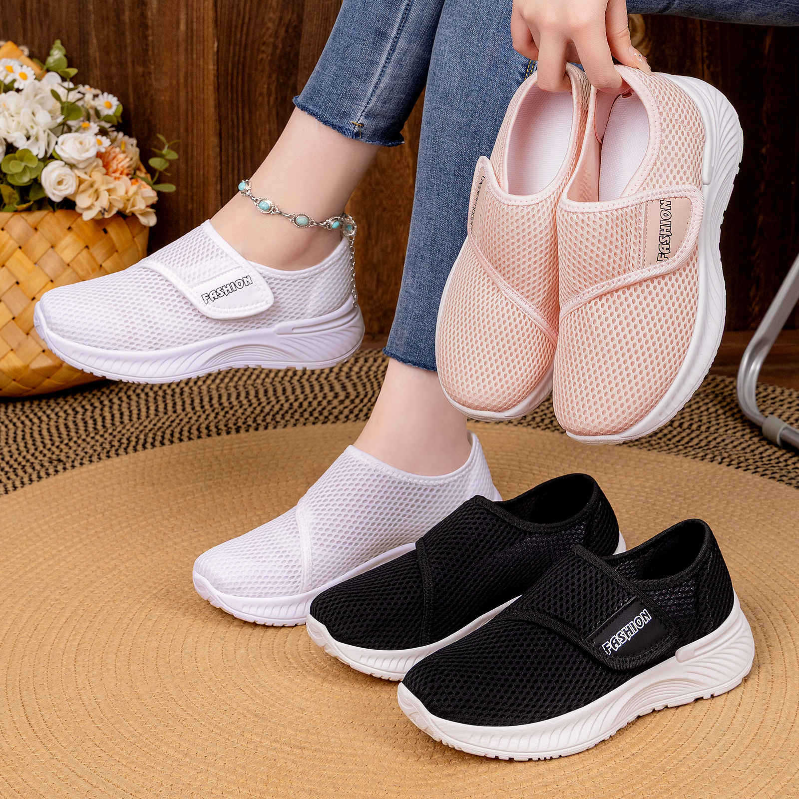Damen Sportliche Freizeitschuhe mit innovativem Klettverschluss Heidi Mode - Image 4