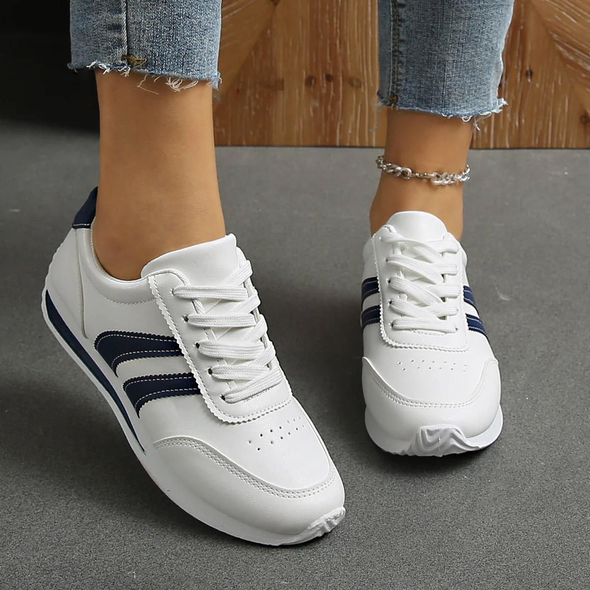 Damen Sportliche Freizeitsneaker mit atmungsaktivem Obermaterial Heidi Mode