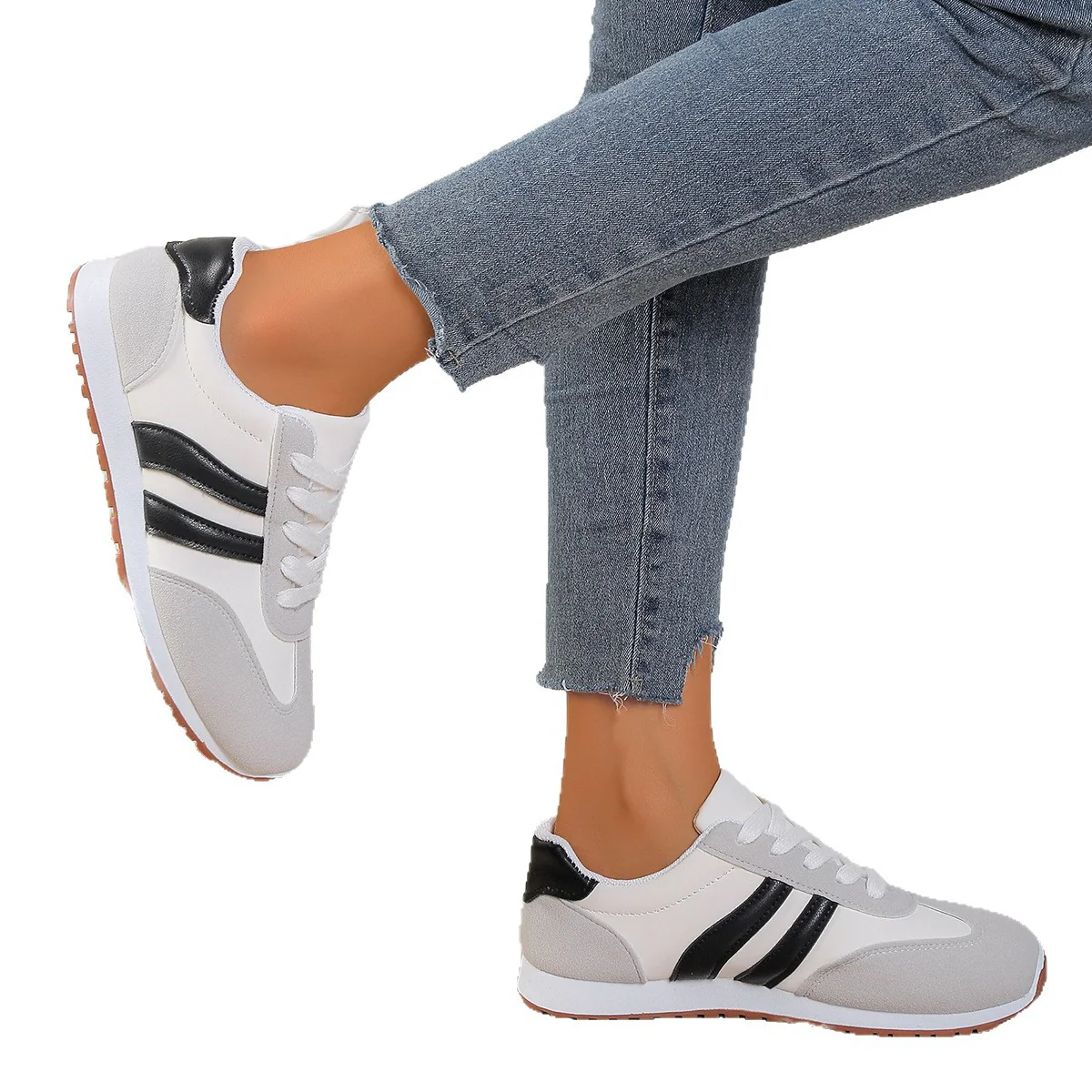 Damen Sportliche Freizeitsneaker mit atmungsaktivem Obermaterial und bequemer Dämpfung Heidi Mode - Image 5