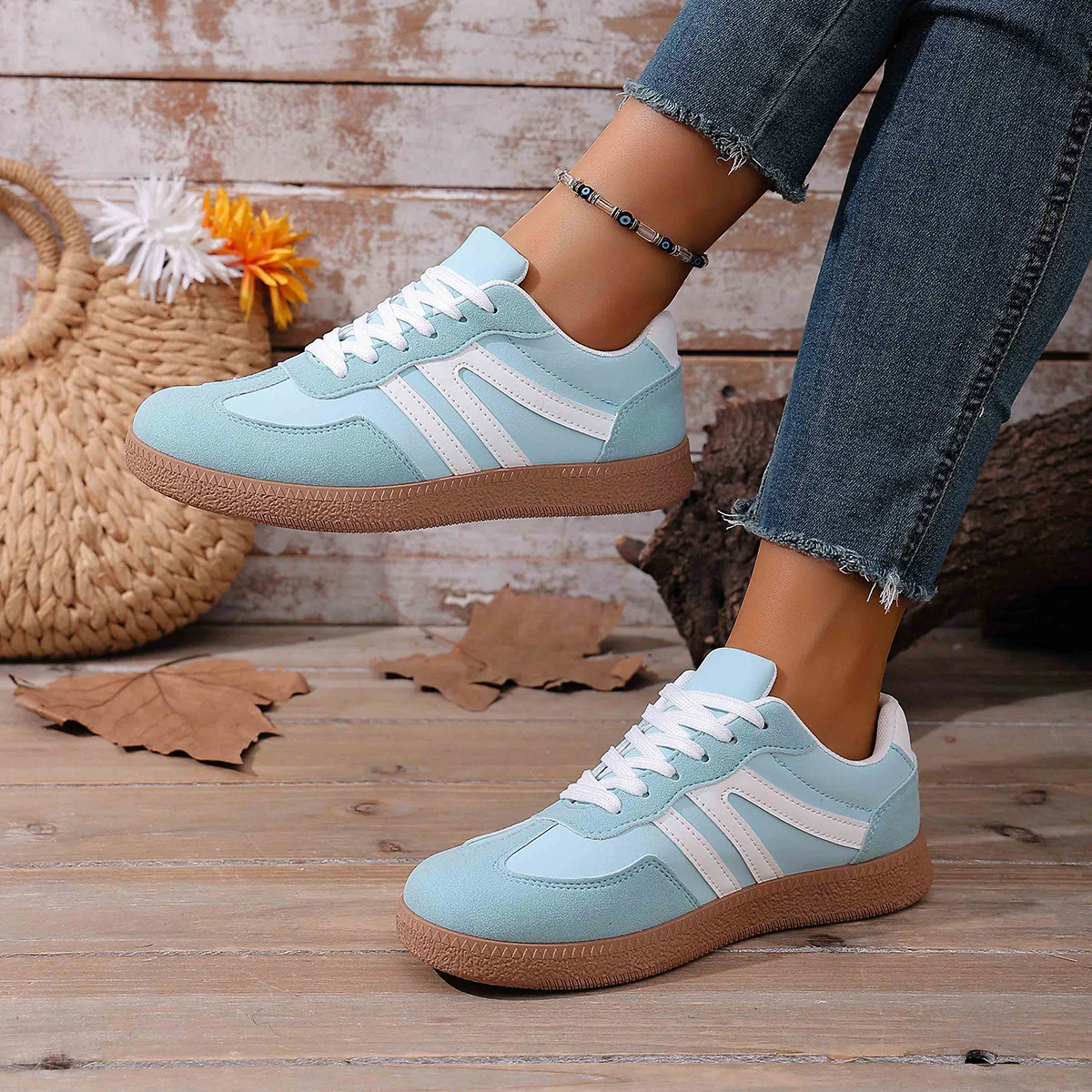Damen Sportliche Freizeitsneaker mit atmungsaktiver Obermaterialstruktur und rutschfester Sohle Heidi Mode - Image 3