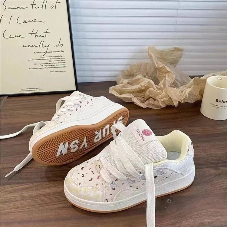 Damen Sportliche Freizeitsneaker mit floralem Motiv und atmungsaktivem Obermaterial Heidi Mode - Image 4