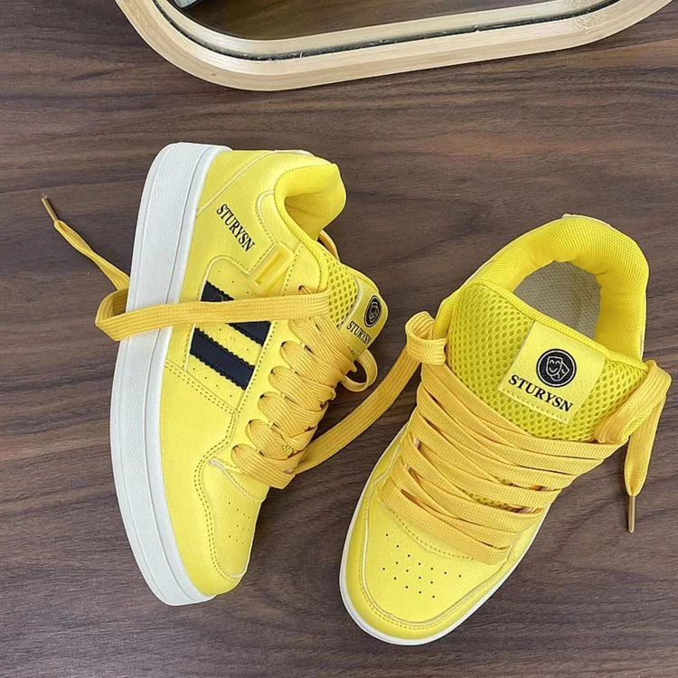 Damen Sportliche Freizeitsneaker mit markantem Obermaterial und innovativem Schnürsystem Heidi Mode - Image 4