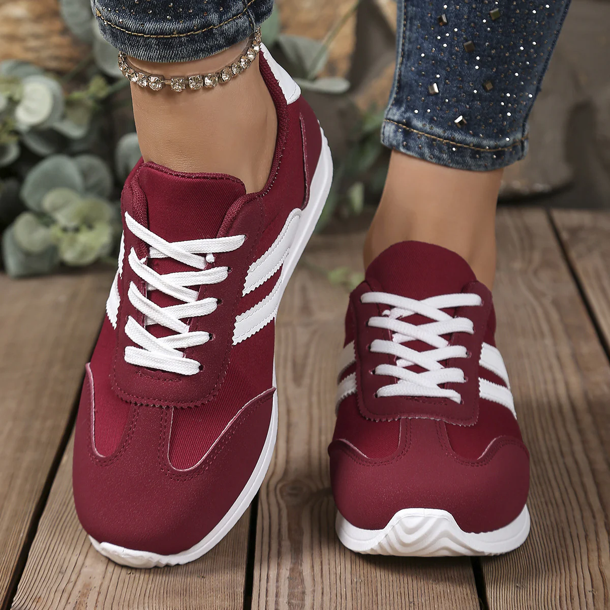 Damen Sportliche Freizeitsneaker mit praktischem Schnürverschluss Heidi Mode - Image 6