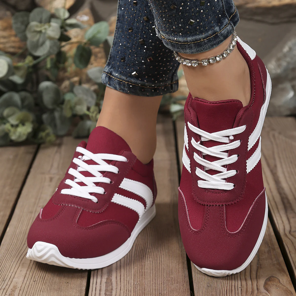 Damen Sportliche Freizeitsneaker mit praktischem Schnürverschluss Heidi Mode - Image 8