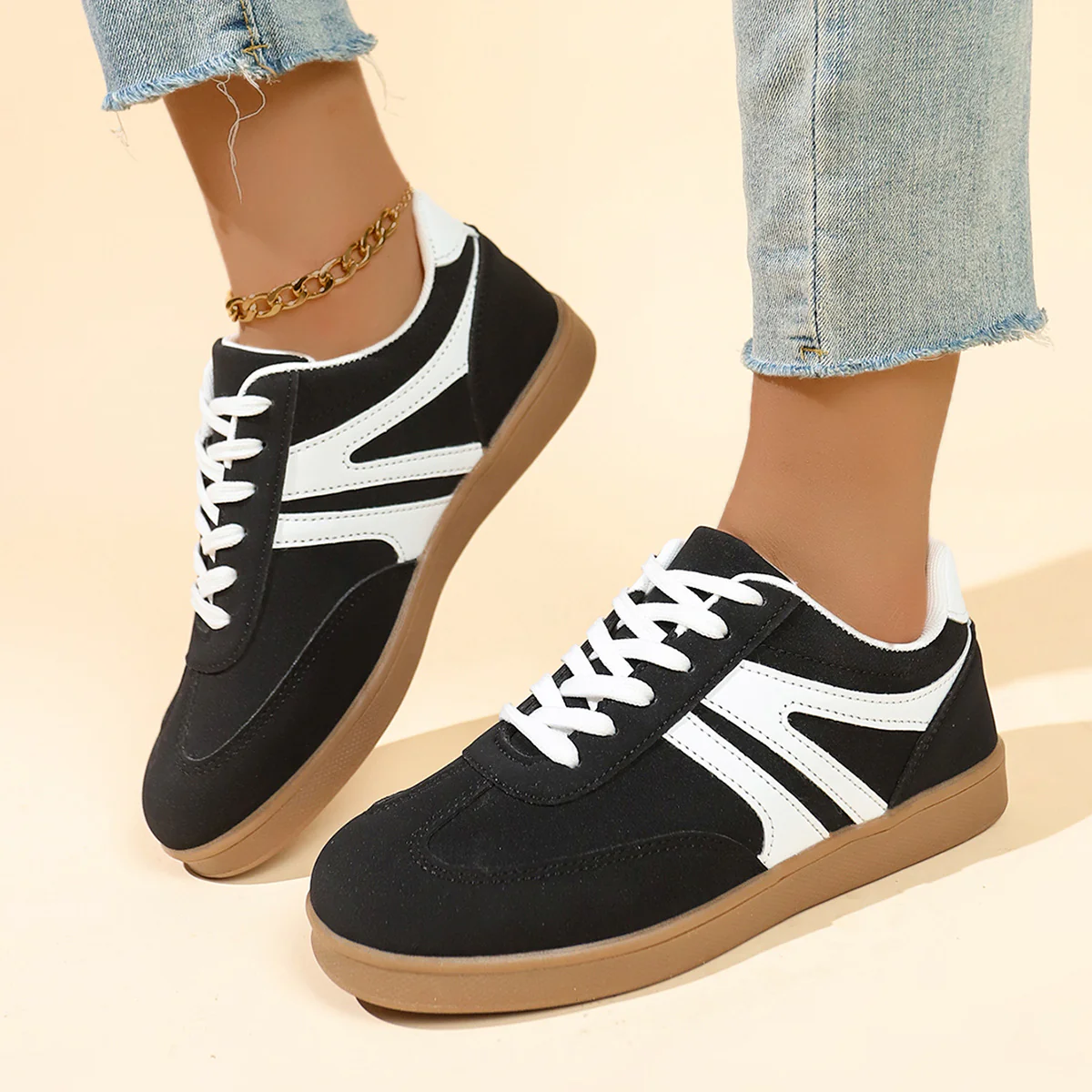 Damen sportliche Freizeitsneaker mit rutschfester Laufsohle und atmungsaktivem Obermaterial Heidi Mode