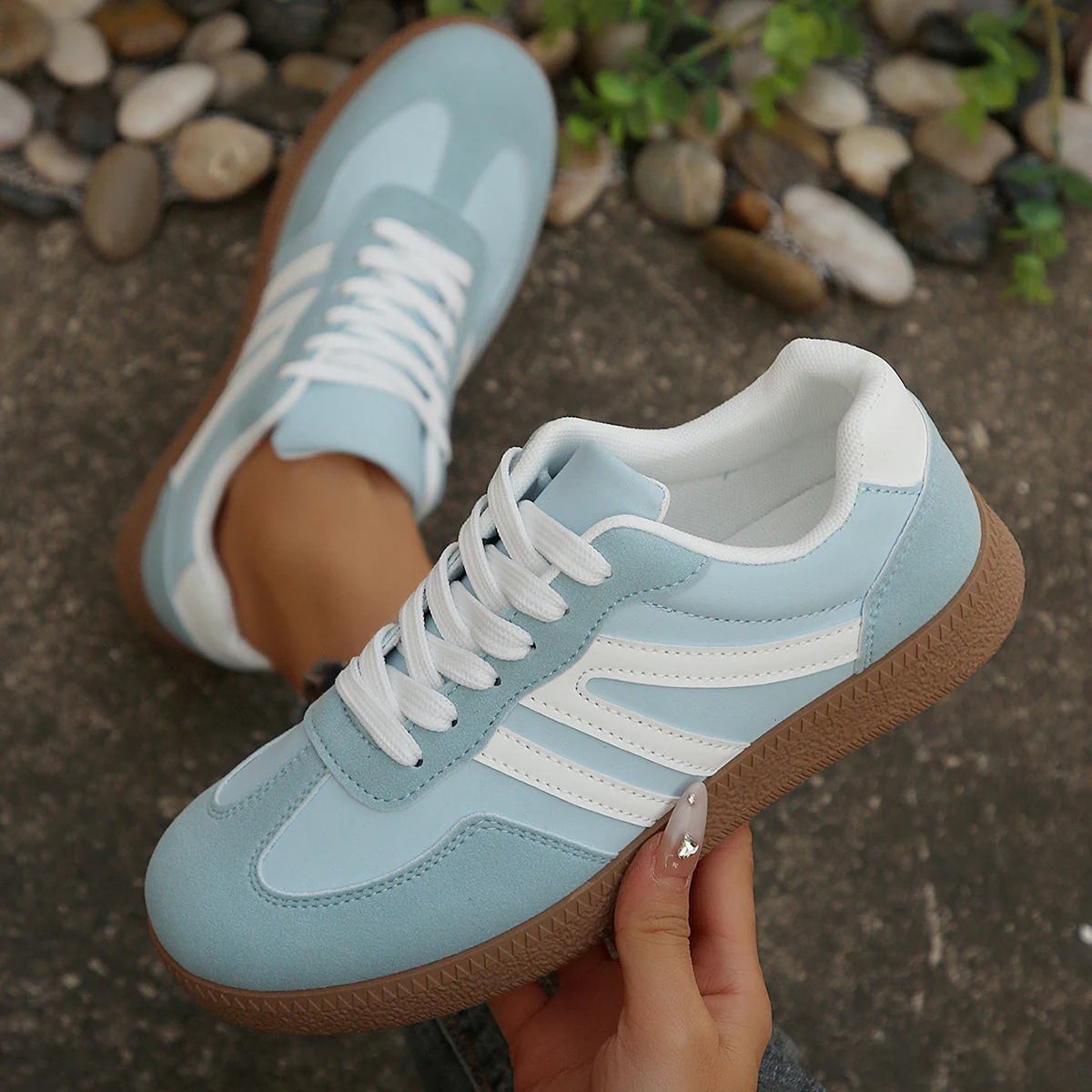 Damen Sportliche Freizeitsneaker mit rutschfester Sohle und atmungsaktivem Obermaterial Heidi Mode