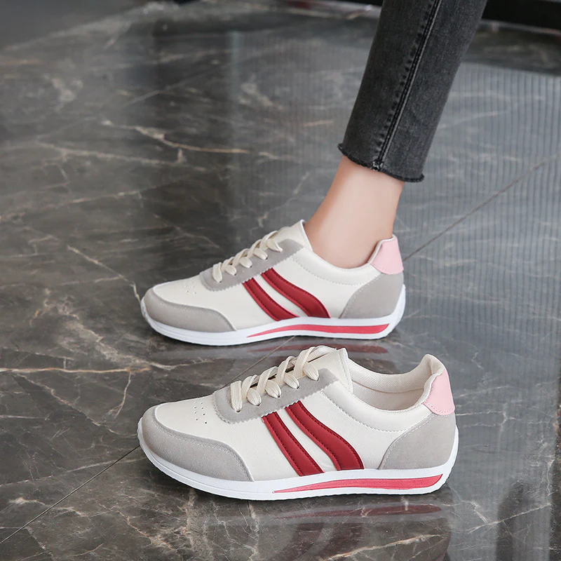 Damen Sportliche Freizeitsneakers mit atmungsaktiver Oberflächenstruktur und rutschfester Sohle Heidi Mode - Image 2