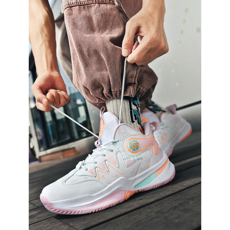 Damen Sportliche High-Top Basketball-Sneaker mit atmungsaktiver Mesh-Oberfläche und dämpfendem Fußbett Heidi Mode - Image 2