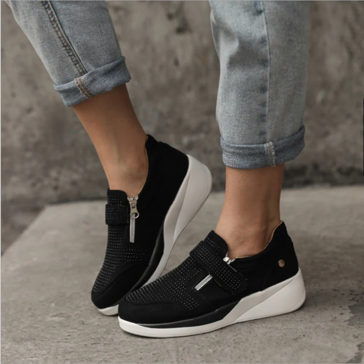 Damen sportliche High-Top Sneaker mit modischem Reißverschluss Heidi Mode - Image 3