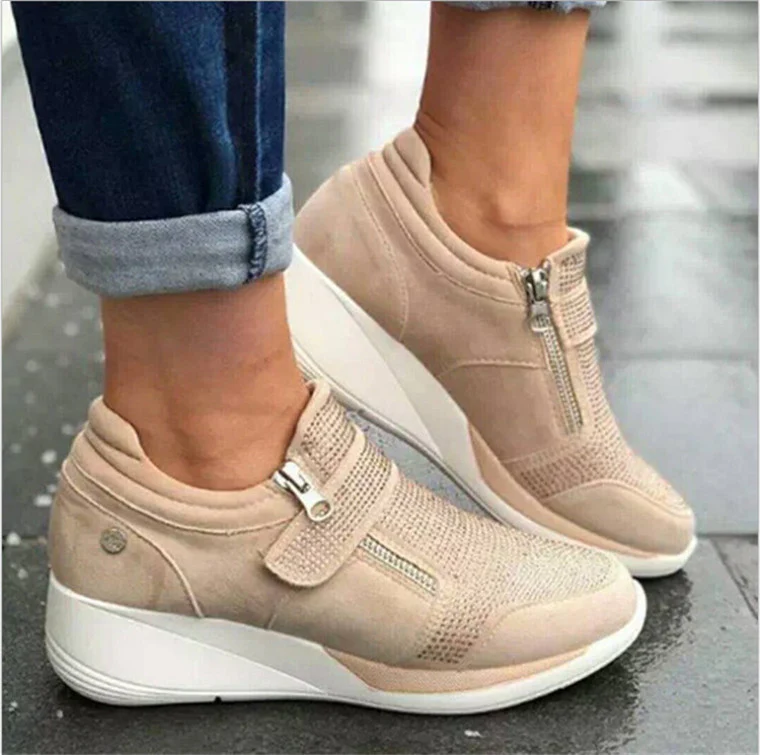 Damen sportliche High-Top Sneaker mit modischem Reißverschluss Heidi Mode - Image 8