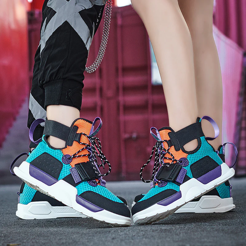 Damen Sportliche High-Top Sneaker mit verstellbarem Riemensystem Heidi Mode