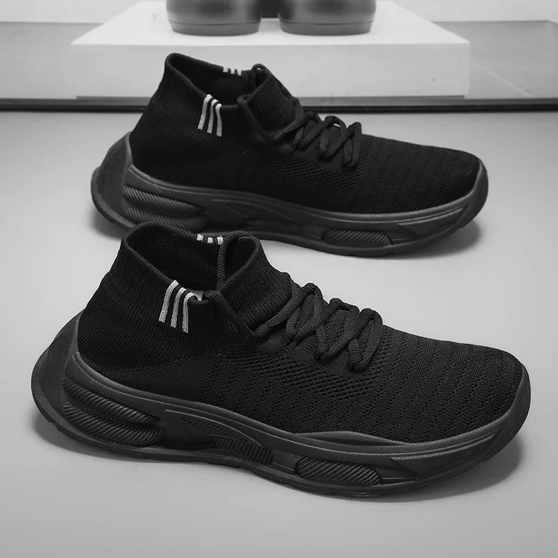 Damen Sportliche High-Top Sneakers mit atmungsaktivem gestricktem Obermaterial und stoßdämpfender Sohle Heidi Mode - Image 3