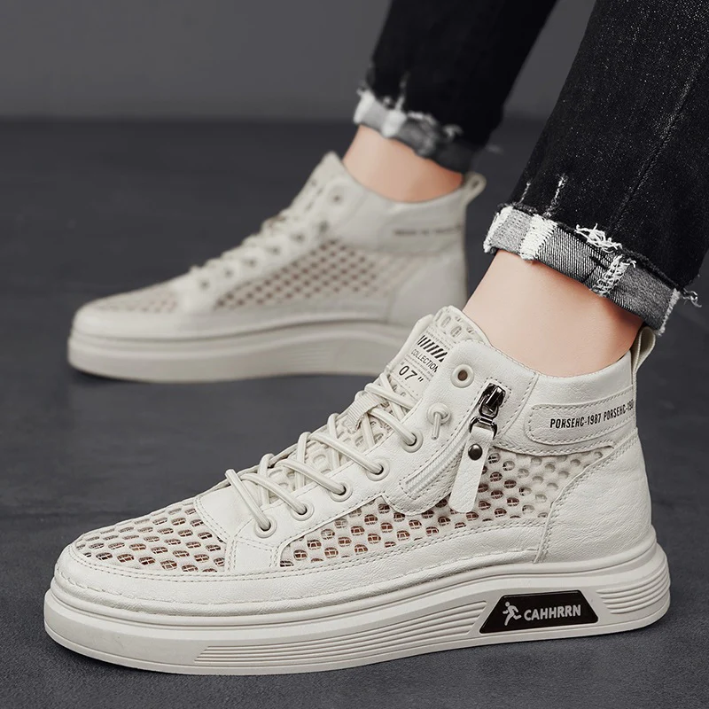 Damen Sportliche High-Top Sneakers mit atmungsaktivem Obermaterial und robustem Profil Heidi Mode