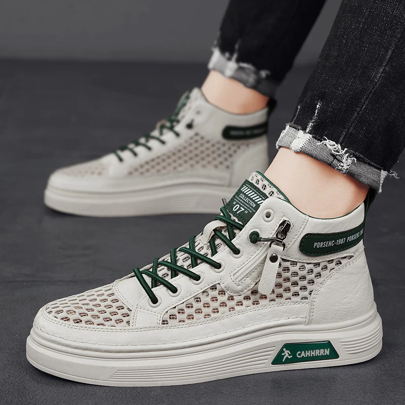 Damen Sportliche High-Top Sneakers mit atmungsaktivem Obermaterial und robustem Profil Heidi Mode - Image 3