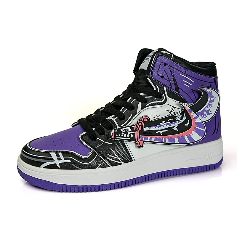 Damen Sportliche High-Top Sneakers mit auffälligem grafischem Design Heidi Mode - Image 2