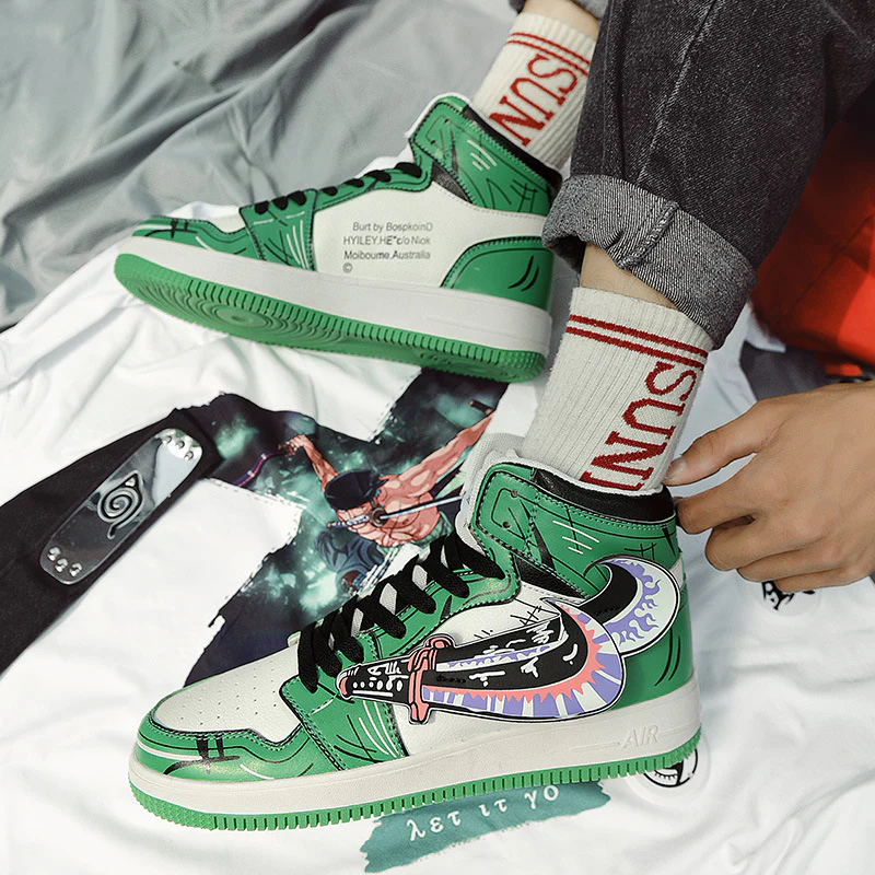 Damen Sportliche High-Top Sneakers mit auffälligem grafischem Design Heidi Mode - Image 3
